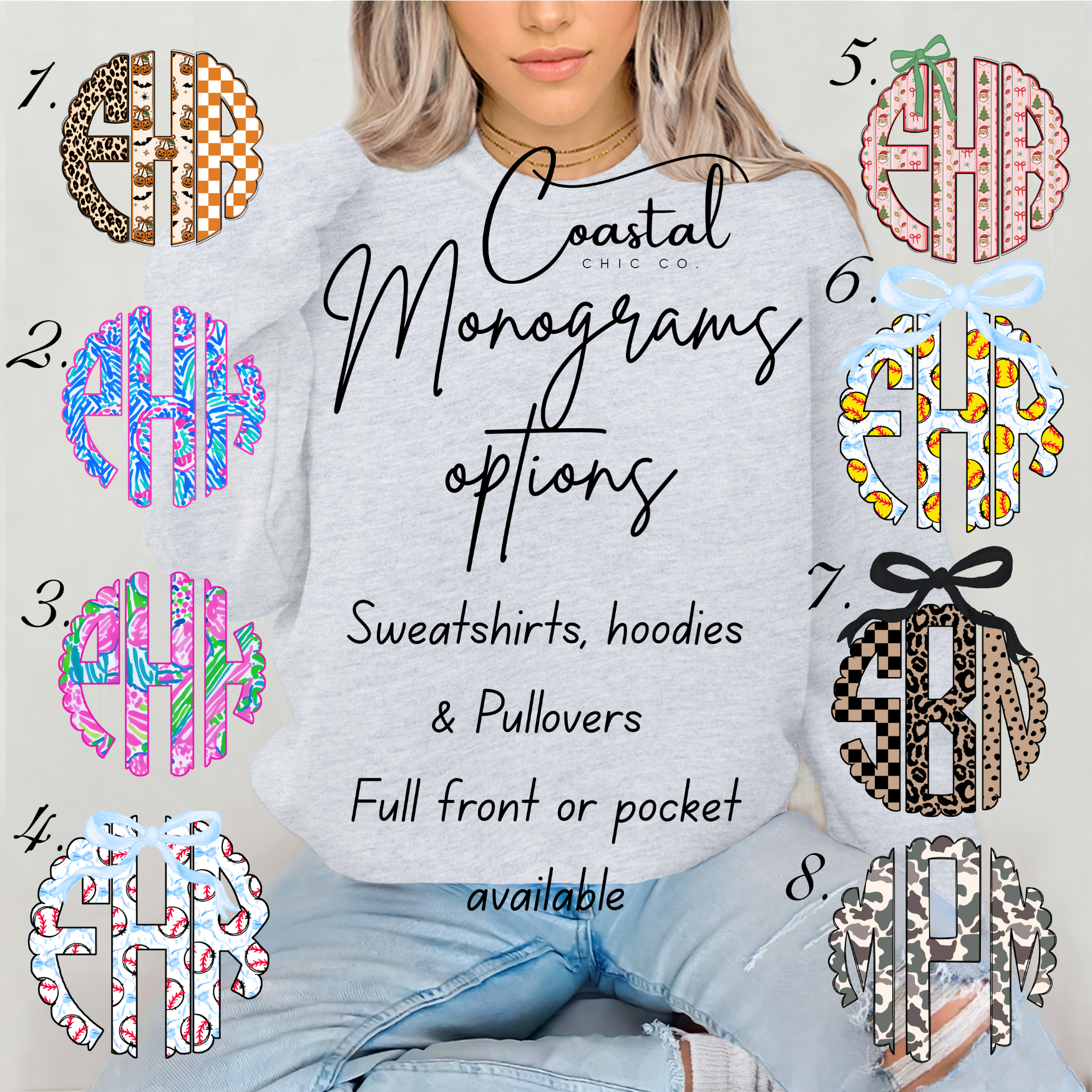 Custom Monogram Badge Reels set